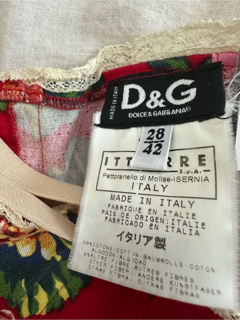 Dolce & Gabbana 2003 Floral Red Bustier Corset Midi Dress IT 42 - Picture 8 of 10